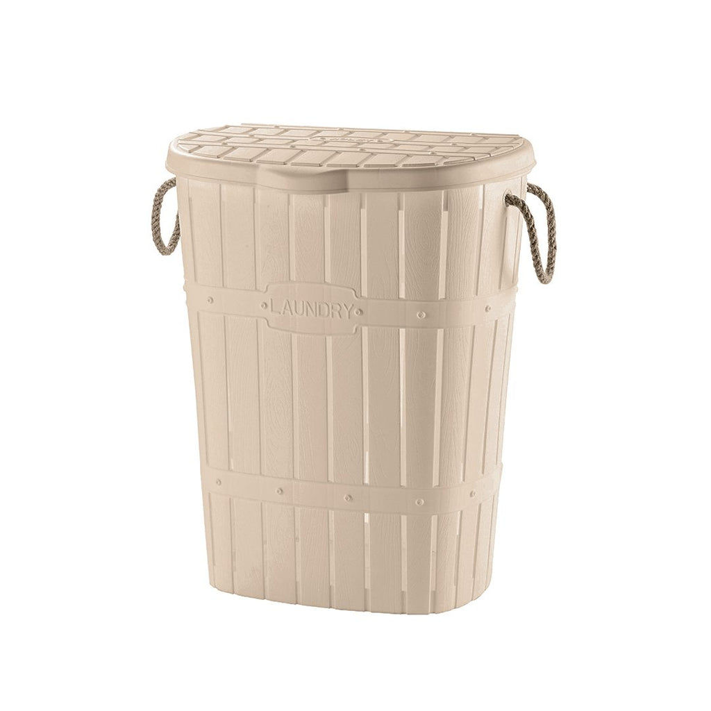 VIOLETHOUSE BAMBOO LAUNDRY BASKET WITH ROPE 1015