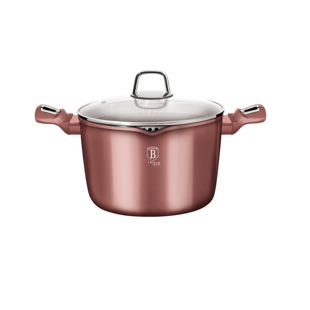 BERLINGERHAUS PASTA AND RICE POT W/ LID 24CM I-ROSE BH-6038