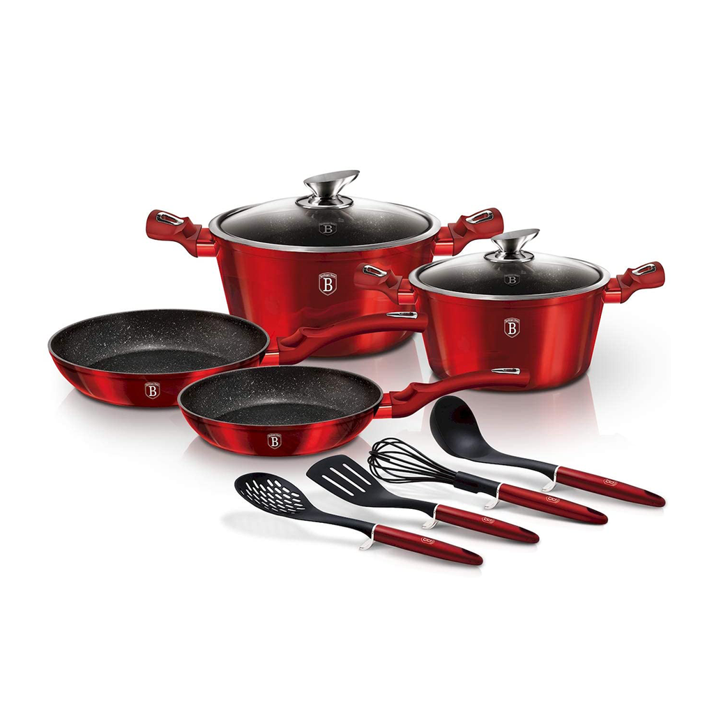 BERLINGERHAUS 10PC COOKWARE SET METALLIC LINE BH-6141