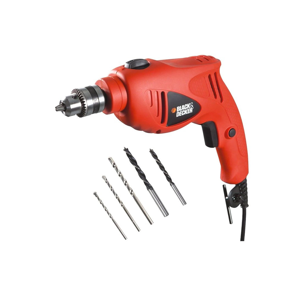 BLACK+DECKER 500W 10MM VS HAMMER DRILL + 5 ACESSORIES HD5010VA5-B5