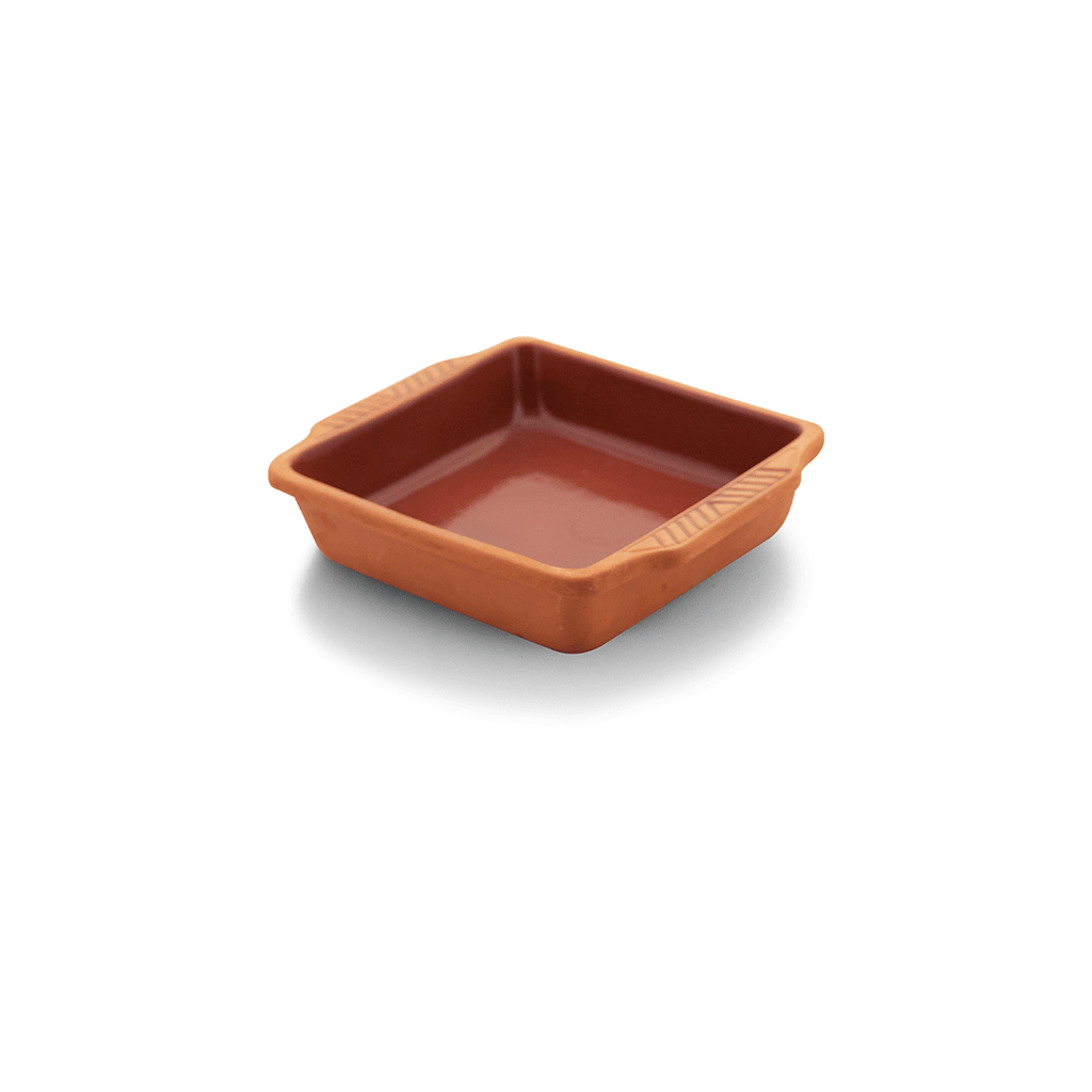 SQUARE OVEN TRAY 22.5*6CM (INNER BROWN GLAZED) VP20859