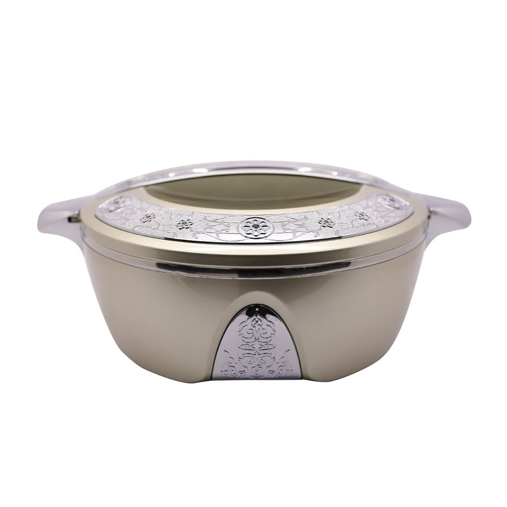 HOTPOT 3PC SET 1.5L/2.5L/4L LT GREY WITH CHROME ZH-SET