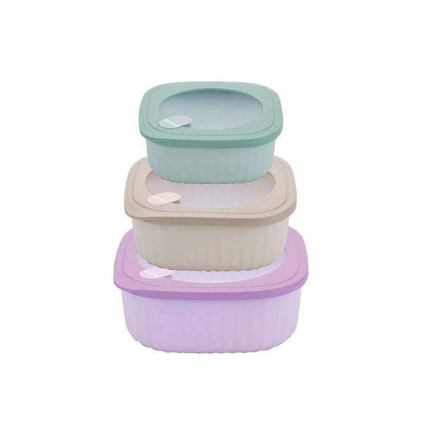 Pedrini 3 Pieces Food Container With Lids Set