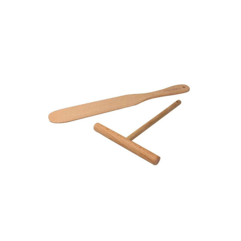 Pedrini Wooden Spatulaand Spreader 2 Pieces Set