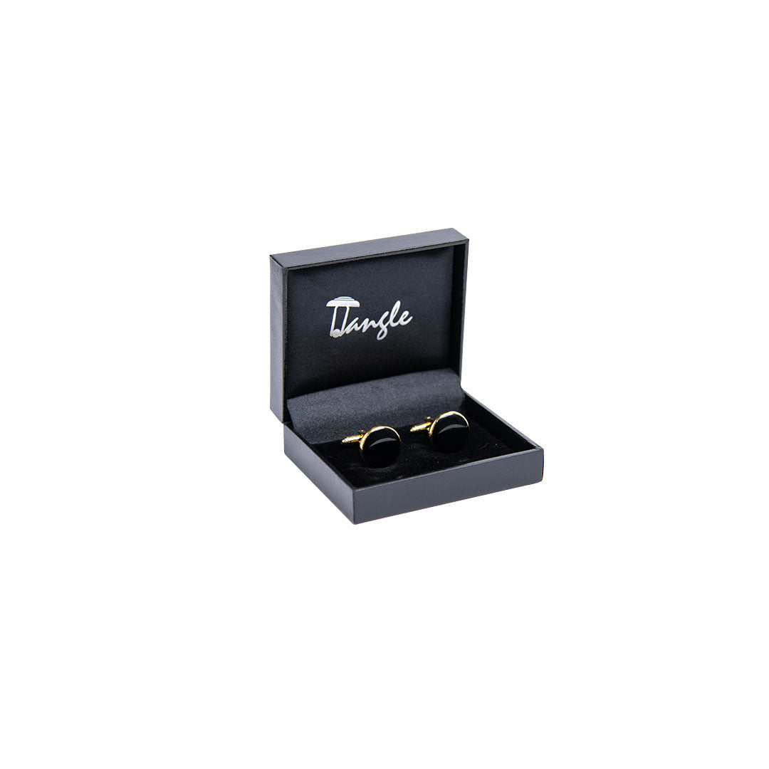 Tangle Men Black & Gold Cufflinks Tangle Men Black & Gold Cufflinks