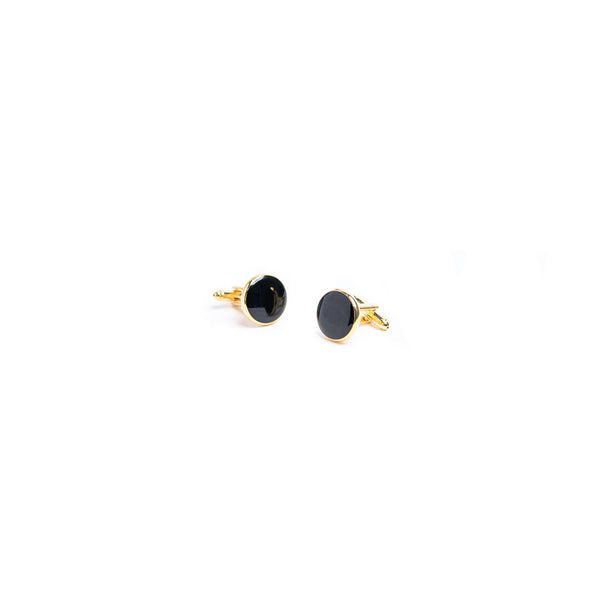 Tangle Men Black & Gold Cufflinks