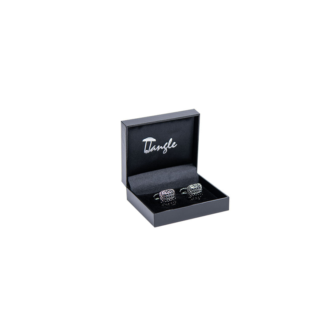 Tangle Men Silver Engraved Cufflinks Tangle Men Silver Engraved Cufflinks