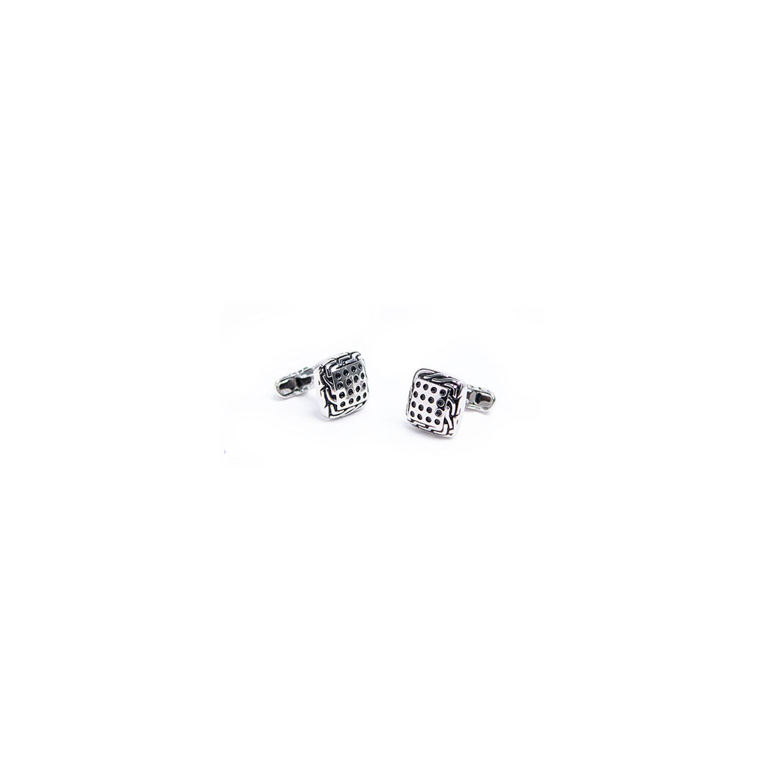 Tangle Men Silver Engraved Cufflinks Tangle Men Silver Engraved Cufflinks