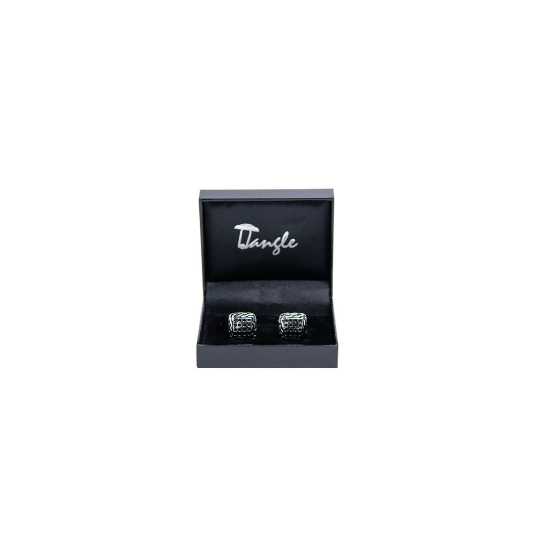 Tangle Men Silver Engraved Cufflinks Tangle Men Silver Engraved Cufflinks