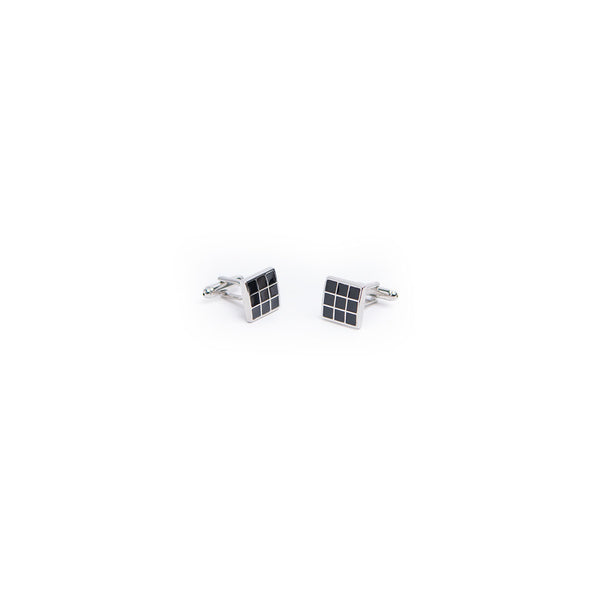 Tangle Men Black & Silver Cufflinks