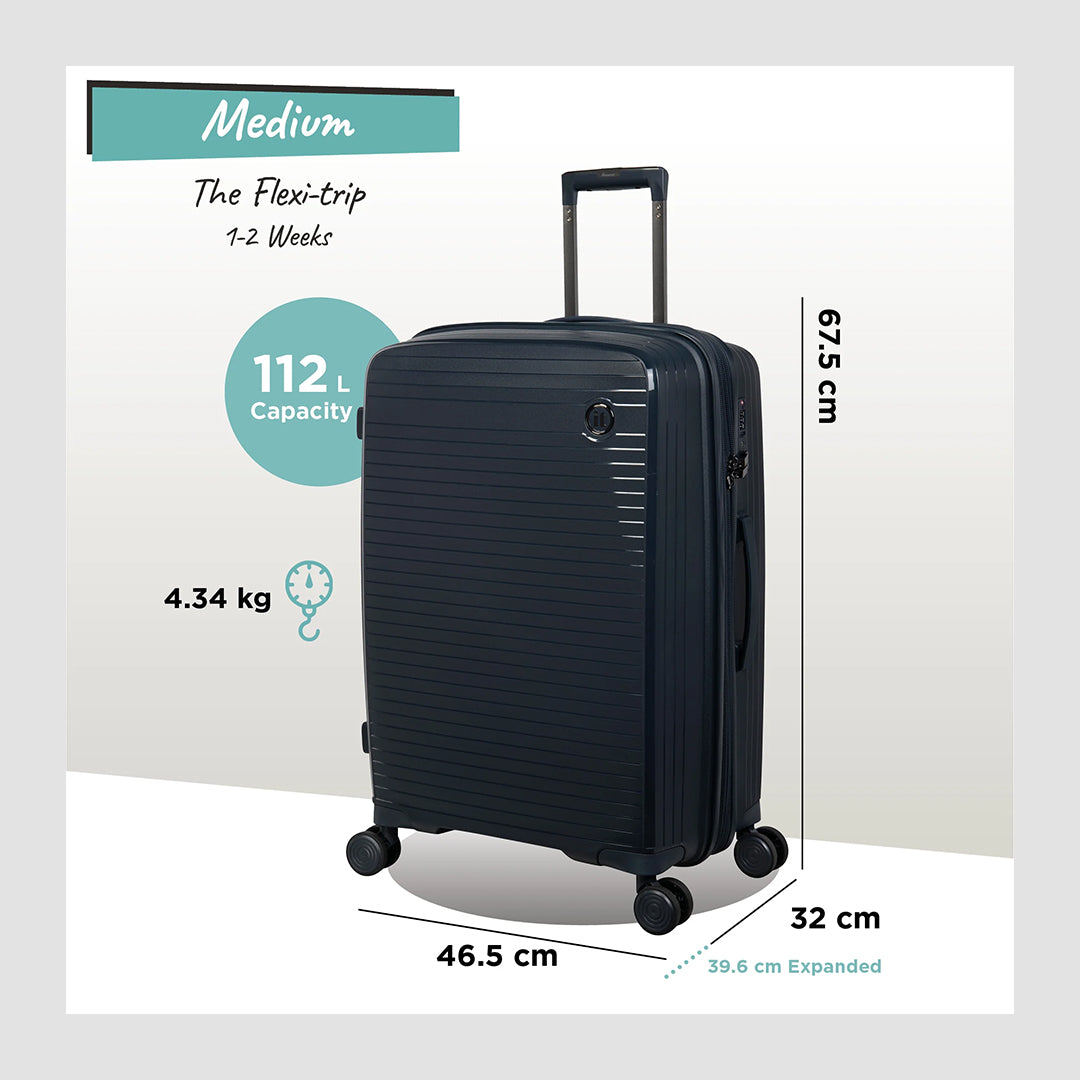 It Luggage Expandable Suitcase Navy Medium Almuftah Center