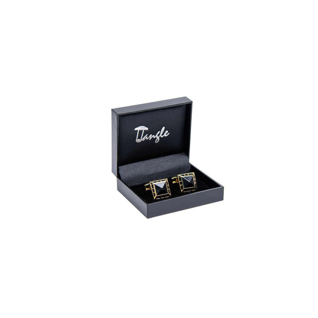 Tangle Men Gold & Black Cufflinks Tangle Men Gold & Black Cufflinks