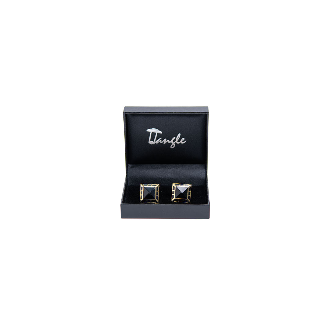Tangle Men Gold & Black Cufflinks Tangle Men Gold & Black Cufflinks
