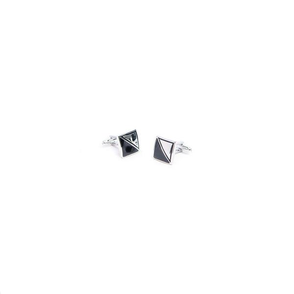 Tangle Men Black & Silver Cufflinks