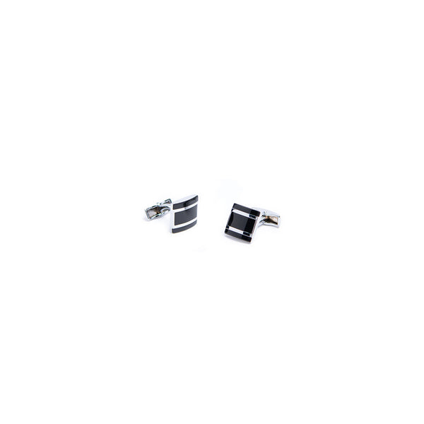 Tangle Men Black & Silver Cufflinks