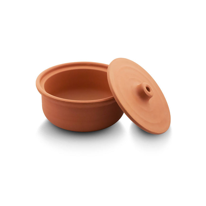 Viapot Oven Casserole with Cover Lid 2 L - Unglazed