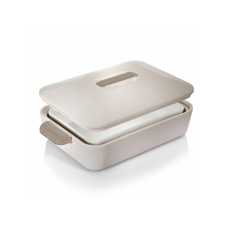 Enjoy Rectangular Insulated Server Colorado 2.8L - White/Satin Gold Enjoy Rectangular Insulated Server Colorado 2.8L - White/Satin Gold