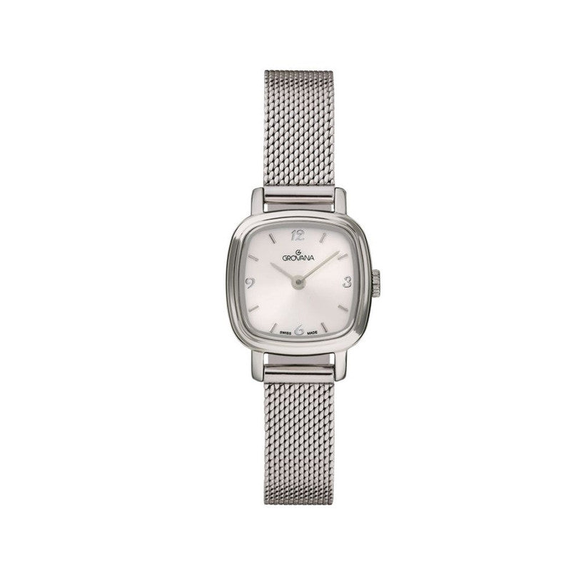 Grovana Mayfair Silver Dial, Stainless Steel Women’s Watch