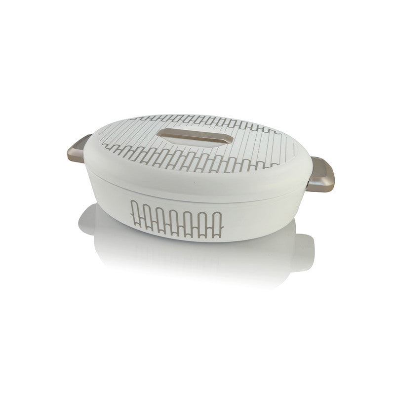 Enjoy Oval Insulated Server Arches 2.8L – White / Satin Gold