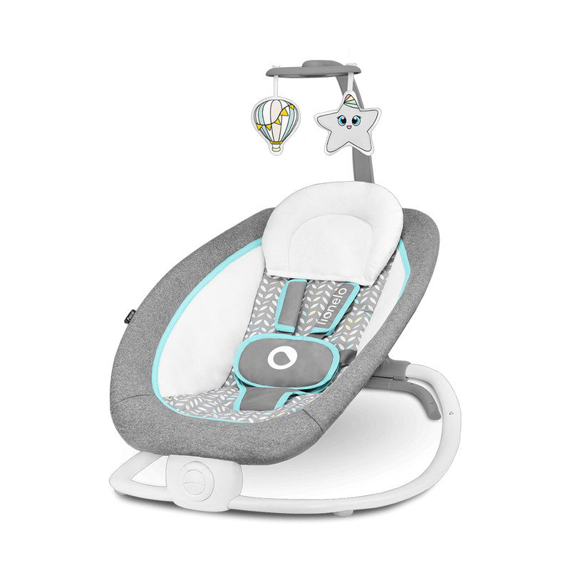 Lionelo Pascal Grey Scandi Baby Bouncer-Rocker