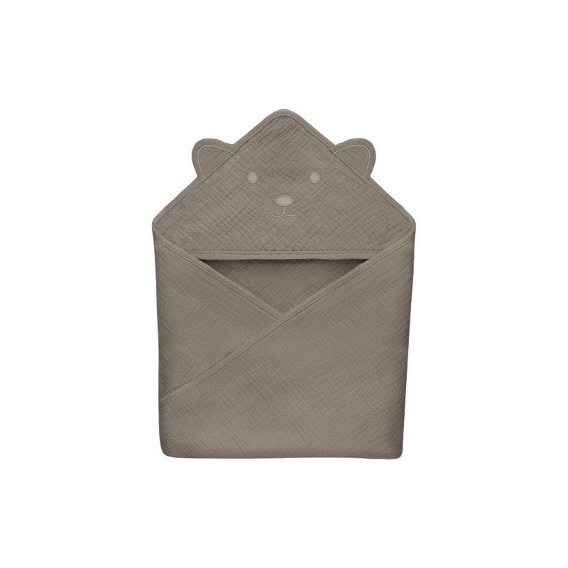 Lionelo Muslin Hooded Towel Beige Cappuccino