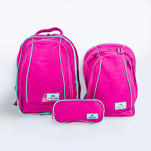 Fj School Bag Backpack Glossybird Set - Assorted Colors