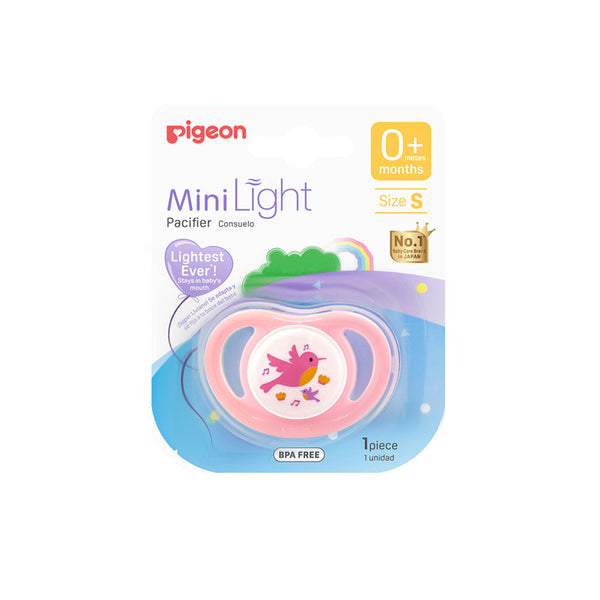 Pigeon Minilight Silicone Pacifier (S) – Girl Bird