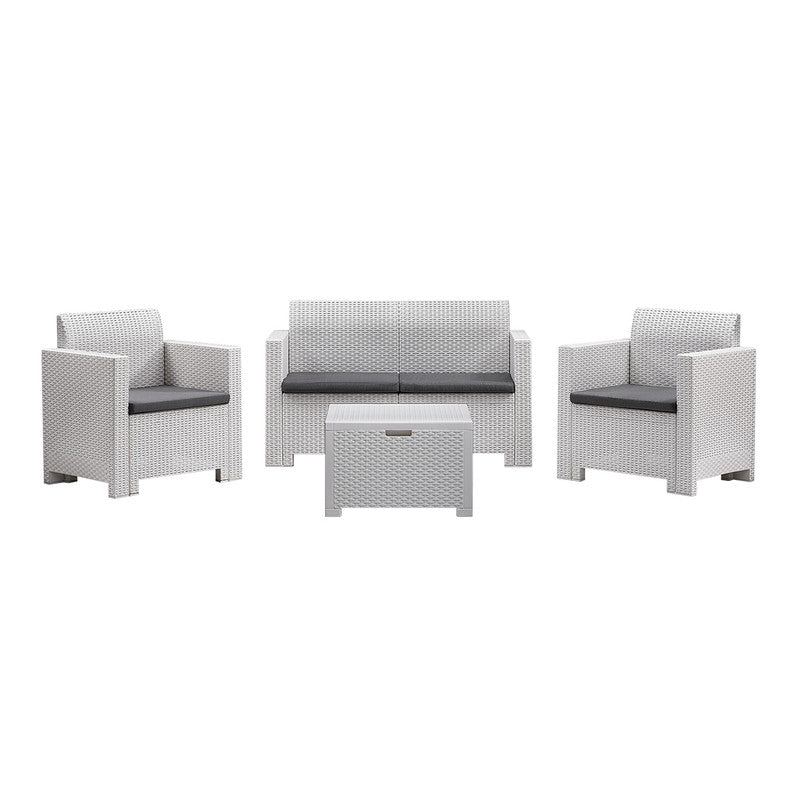 Bica Nebraska 2 White Garden Furniture Set