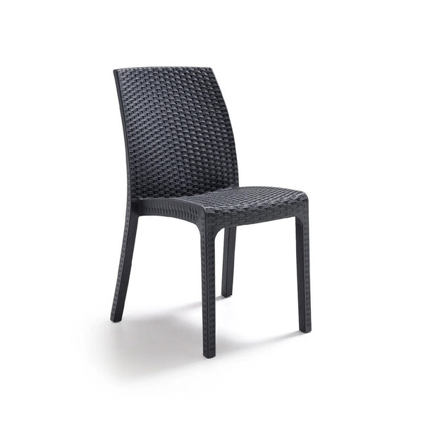 Bica Virginia Anthracite Rattan-Style Chair