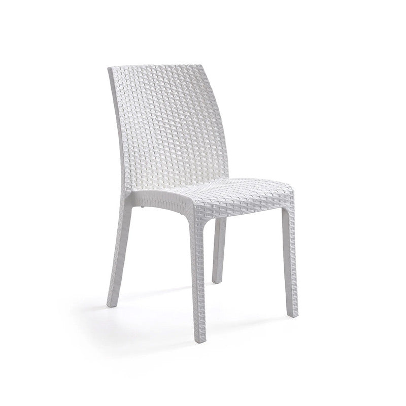 Bica Virginia White Rattan-Style Chair