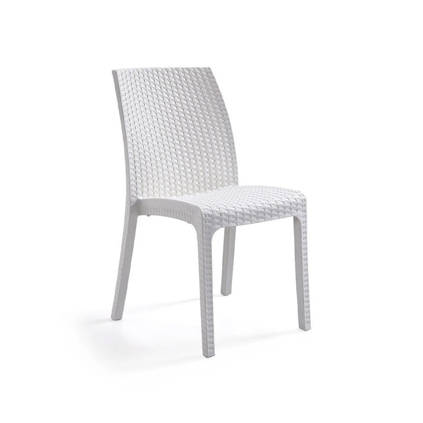 Bica Virginia White Rattan-Style Chair