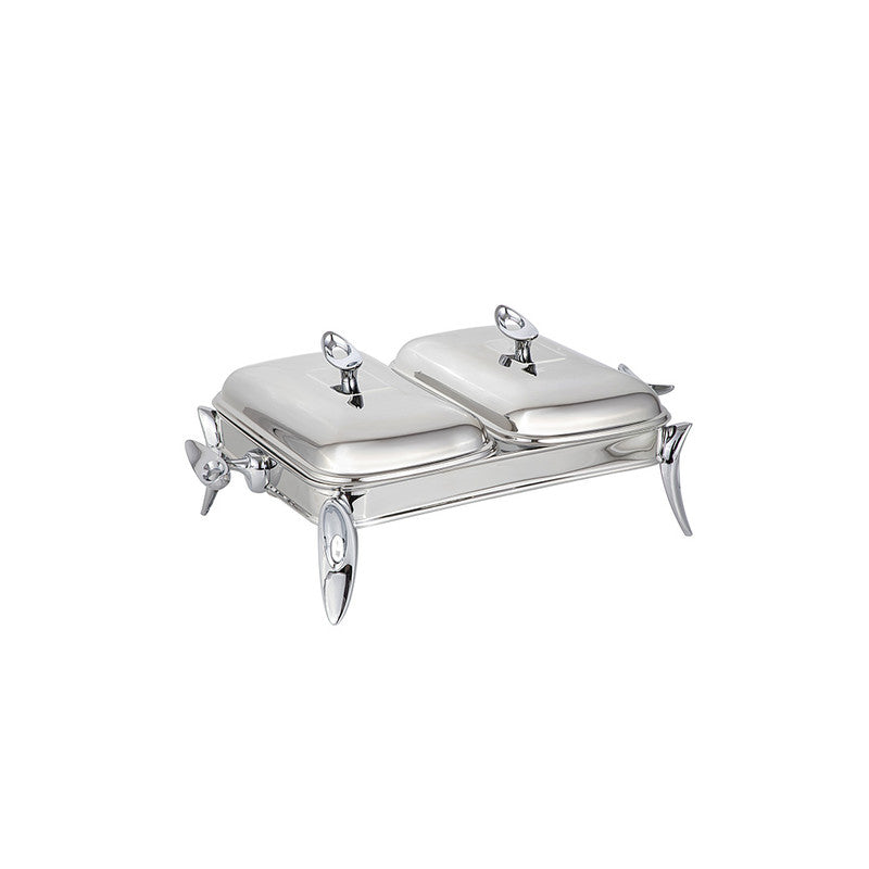 Mat Steel Rectangle Silver Chafing Dish