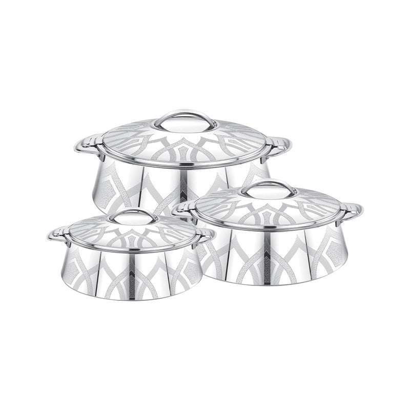 Aksharam Melak Stainless Steel Hotpot 3 Pieces Set