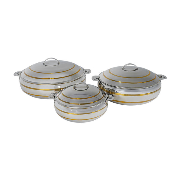 Alamode Double Wall Foil Belly Hotpot Set – 2.5L, 5L & 8L | Gold Kirra Finish