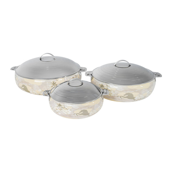 Alamode Double Wall Foil Belly Hotpot Set – 2.5L, 5L & 8L | Horse Fusion with Steel Lid