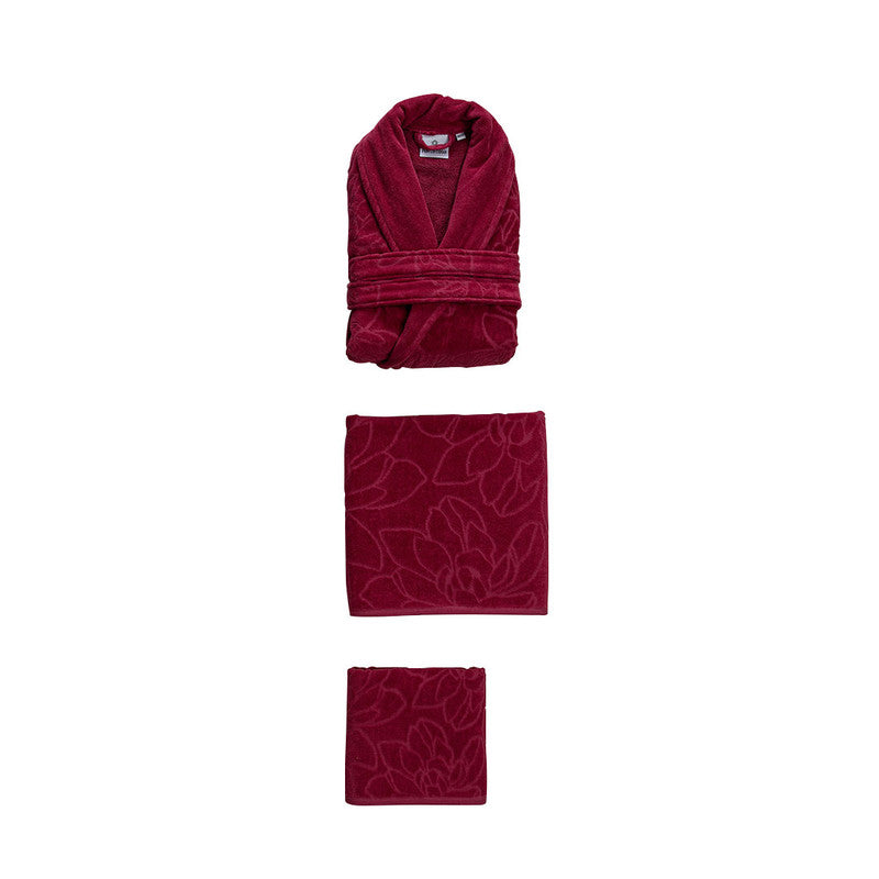 Per La Casa 3 Pieces Premium Bathrobe Set - Red Soil