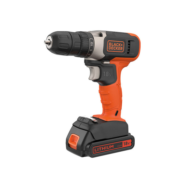 Black+Decker 18V Lithium-Ion Drill Driver With A 1.5Ah Battery & Charger