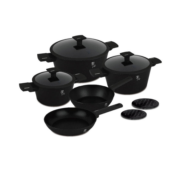 Berlingerhaus 10 Pieces Cookware Set - Matte Black