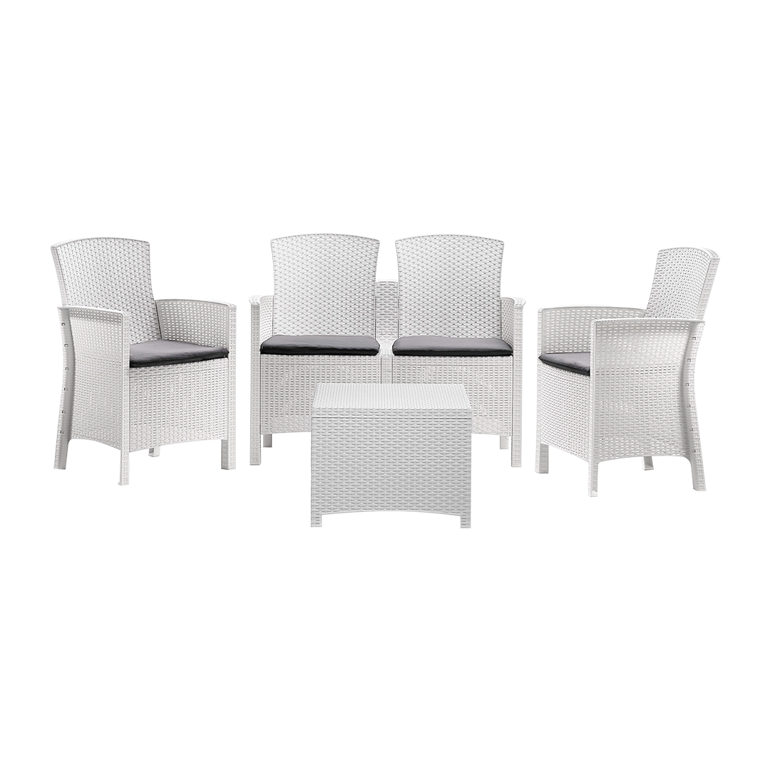 Bica Lido White Rattan Garden Furniture Set | BICA-9217 | Outdoor | Outdoor, Outdoor Furniture |Image 1