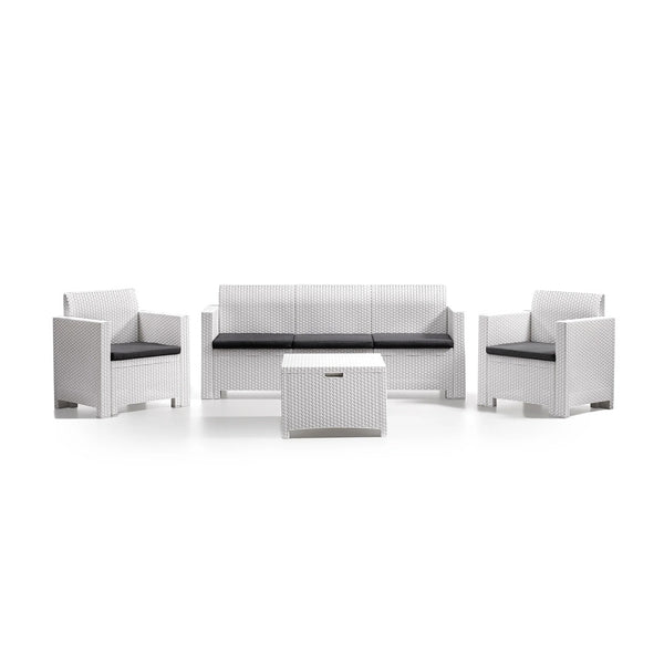Bica Nebraska 5-Seater Outdoor Set – White