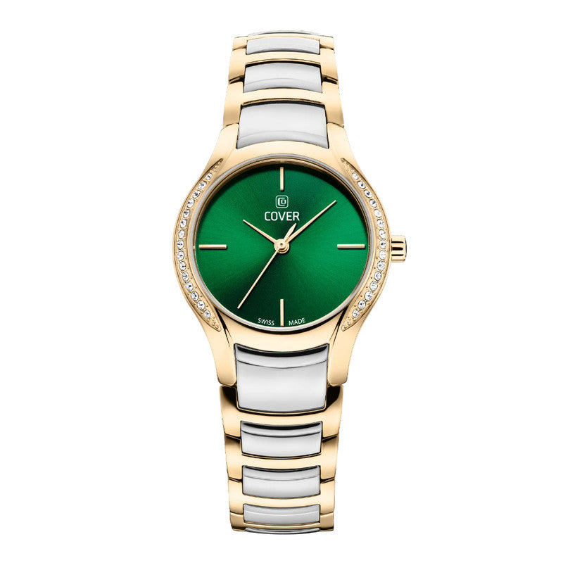 COVER Sandara Stainless Steel Green Silver/Gold Women’s Watch
