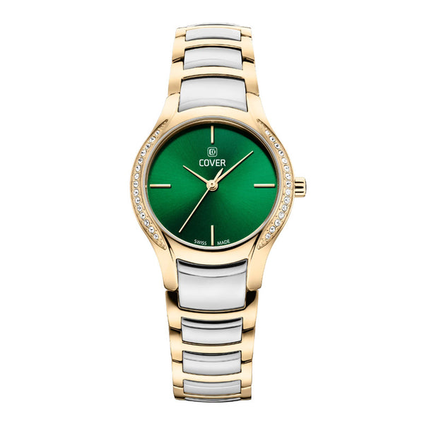 COVER Sandara Stainless Steel Green Silver/Gold Women’s Watch