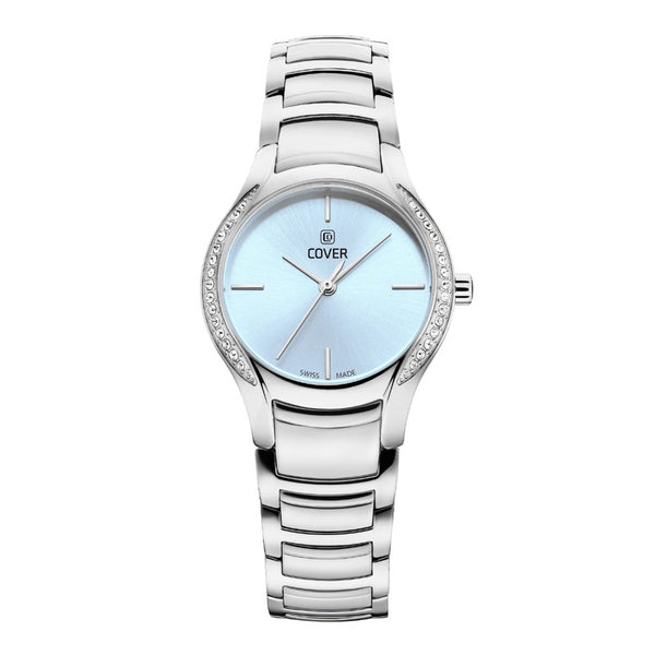 COVER Sandara Stainless Steel Light Blue Silver Women’s Watch
