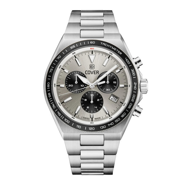 COVER Iconosteel Stainless Steel Silver Men’s Chronograph Watch
