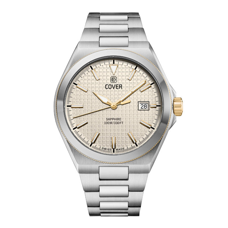 COVER Iconosteel Stainless Steel Champagne Silver/Gold Men’s Watch