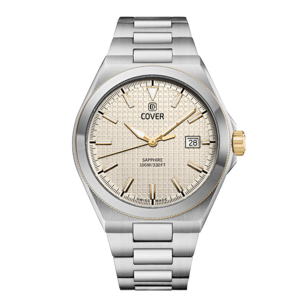 COVER Iconosteel Stainless Steel Champagne Silver/Gold Men’s Watch