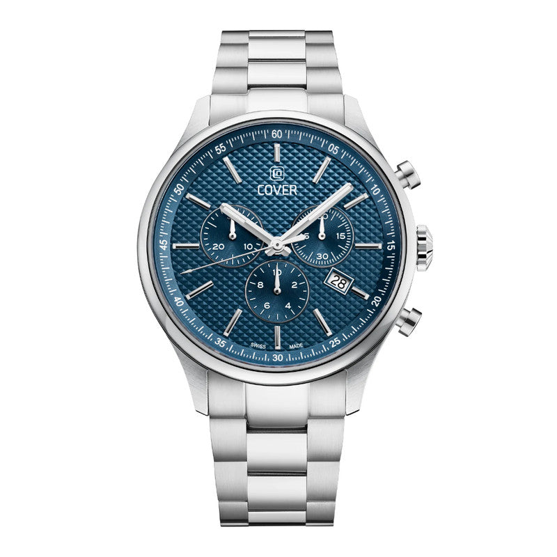 COVER Chapman Chrono II Stainless Steel Blue Silver Men’s Chronograph Watch