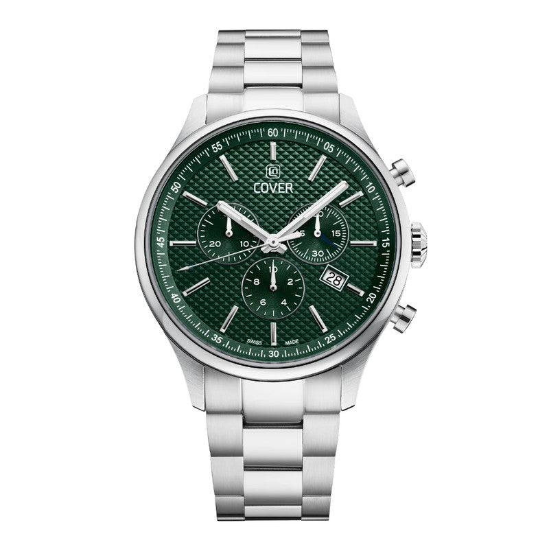 COVER Chapman Chrono II Stainless Steel Green Silver Men’s Chronograph Watch