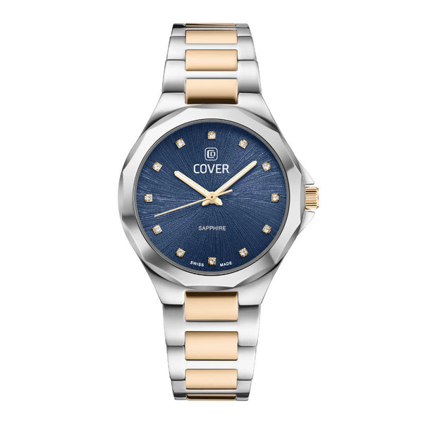 COVER Cardea Crystal Stainless Steel Blue Dial Bicolor Gold Women’s Watch