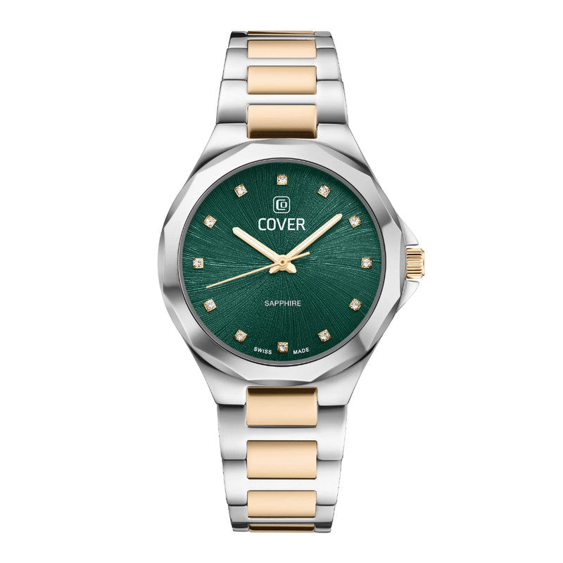 COVER Cardea Crystal Stainless Steel Green Dial Bicolor Gold Women’s Watch